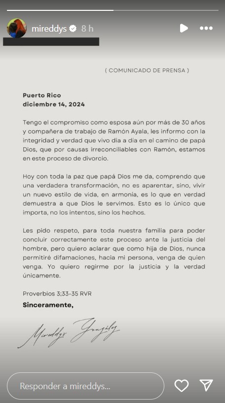 "Una verdadera transformación no es aparentar": dijo Mireddys González frente a su separación de Daddy Yankee