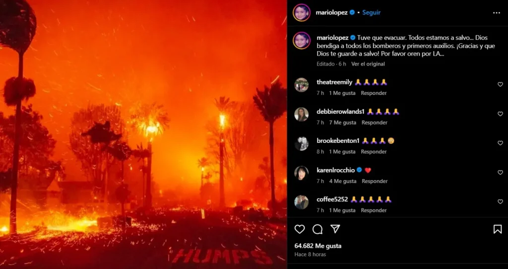 Incendio en Los Ángeles: Famosos que también se han visto afectados