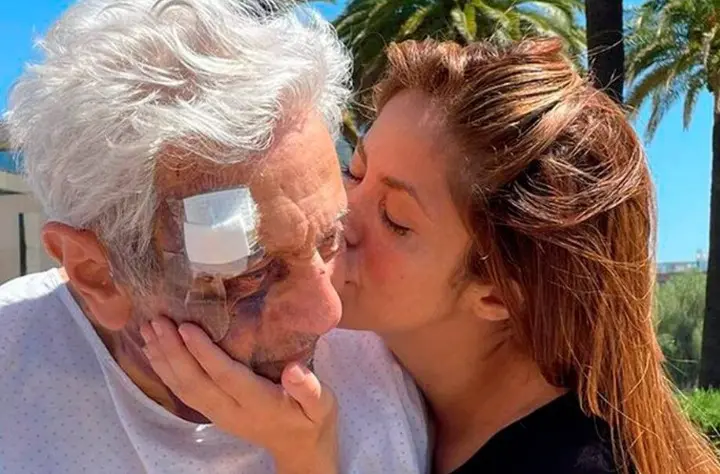 Shakira y su papá. / Foto: @Shakira en X.