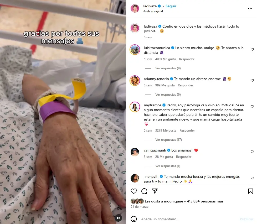 La Divaza está de luto tras el fallecimiento de su mamá