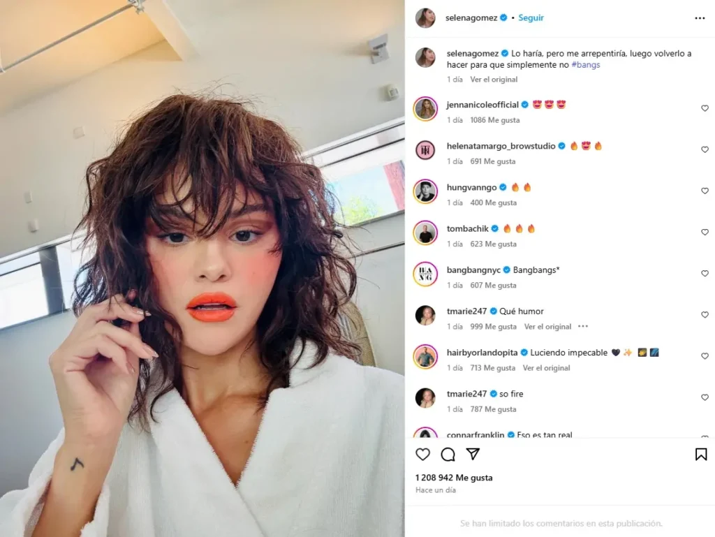 Inspirada en un estilo retro, Selena Gómez mostró su cambió de look