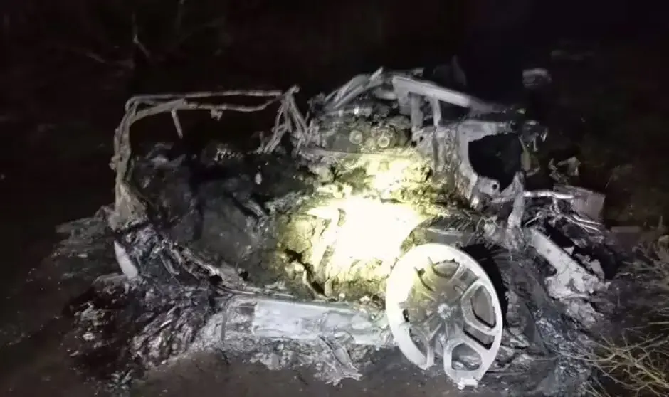 Así quedó el auto donde viajaba Diogo Jota y su hermano
