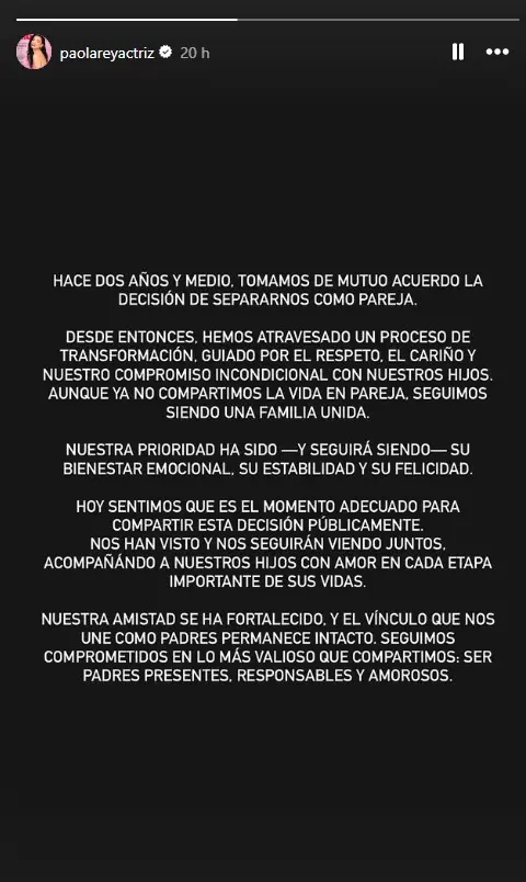 "Hace dos años y medio nos separamos": dijo Paola Rey sobre su matrimonio con Juan Carlos Vargas