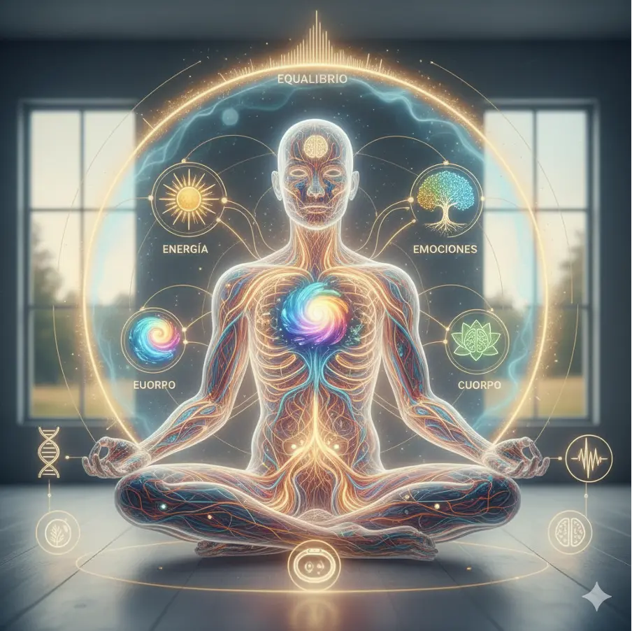 El bienestar integral surge del equilibrio entre energía, cuerpo y emociones.