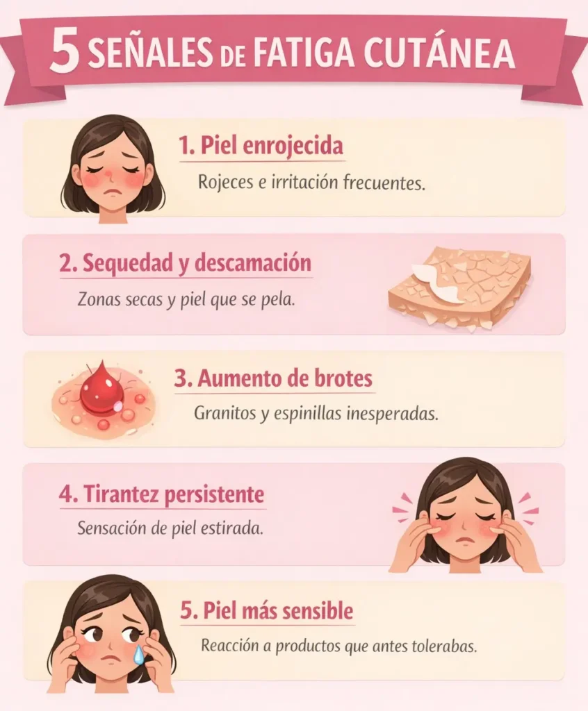 Fatiga cutánea: cuando usar demasiados productos empieza a dañar tu piel 1 Fatiga cutánea: cuando usar demasiados productos empieza a dañar tu piel