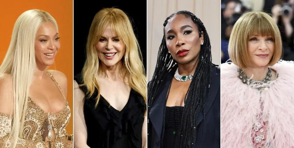 Beyoncé, Nicole Kidman, Venus Williams y Anna Wintour, figuras clave en torno a la Met Gala 2026 y su puesta en escena. Imagen: Clarín.