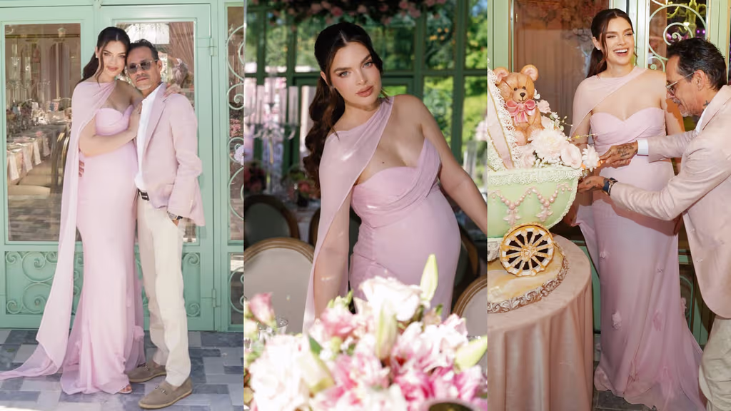 Nadia Ferreira y Marc Anthony compartieron algunos de los momentos más especiales del baby shower organizado para celebrar la próxima llegada de su hija. Foto: Instagram @nadiaferreira vía Univision.