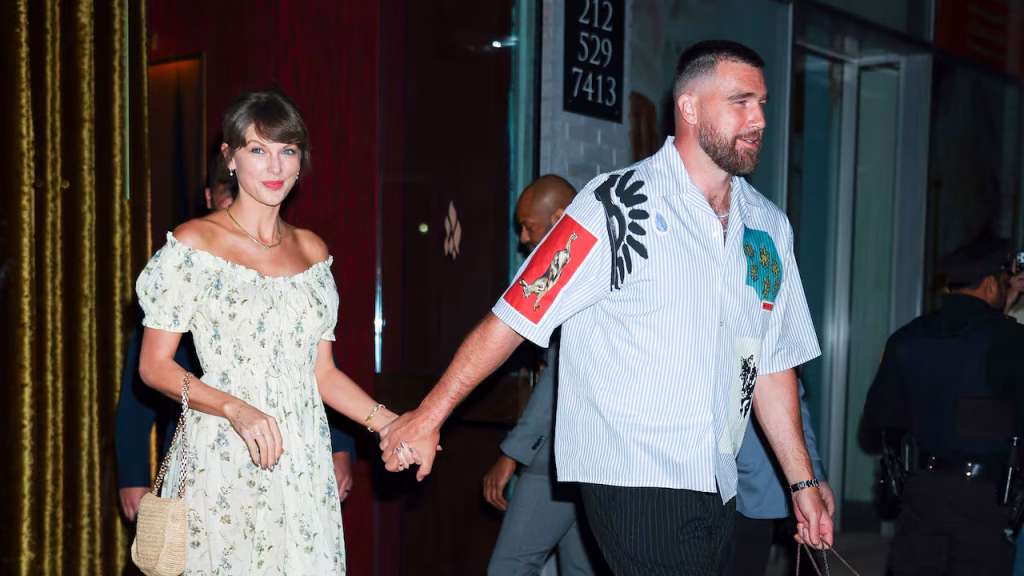 Taylor Swift y Travis Kelce celebraron su matrimonio tras casi dos años de una de las relaciones más mediáticas del entretenimiento y el deporte. Foto: Noticias Caracol.